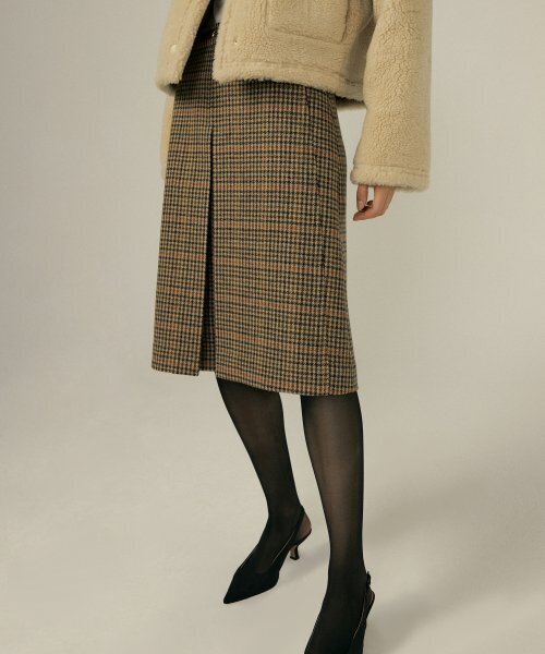 OCTETTE(オテット)の「FRENCH CHECK WOOL SK_BROWN(スカート・レディース・その他・MEDIUM)」の6枚目の写真