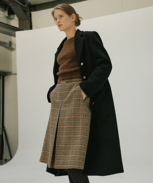 OCTETTE(オテット)の「FRENCH CHECK WOOL SK_BROWN(スカート・レディース・その他・MEDIUM)」の8枚目の写真