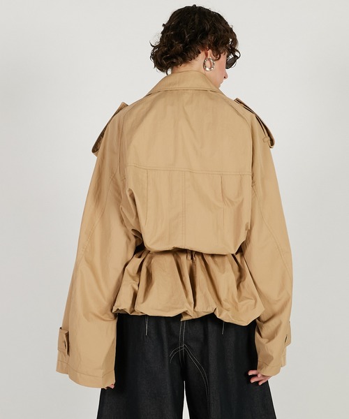 PRANK PROJECT(プランクプロジェクト)の「バルーンヘムトレンチ / Balloon Hem Trench(トレンチコート・レディース・チャコールグレー/ベージュ・FREE)」の11枚目の写真