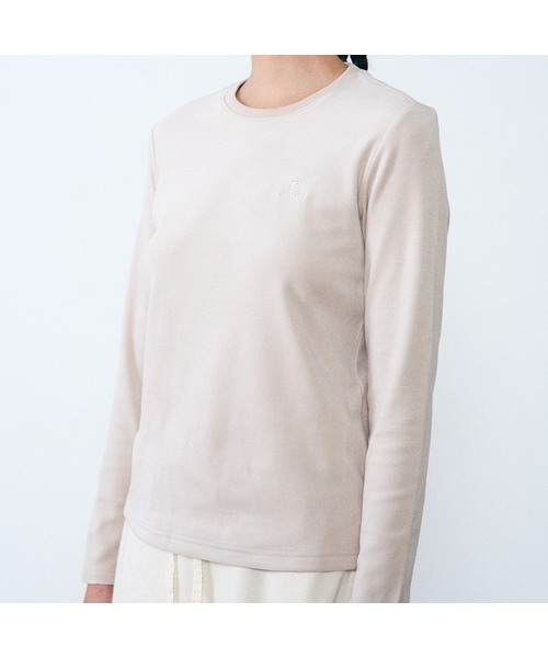 HUMTTO(ハムト)の「女性 テンセル 起毛 Tシャツ フラッフィ(Tシャツ/カットソー・レディース・ブラック/ラベンダー/オートミール・SMALL/MEDIUM/LARGE/X-LARGE)」の1枚目の写真