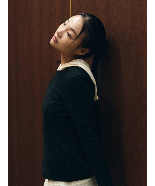 HUMTTO(ハムト)の「女性 テンセル 起毛 Tシャツ フラッフィ(Tシャツ/カットソー・レディース・ブラック/ラベンダー/オートミール・SMALL/MEDIUM/LARGE/X-LARGE)」の7枚目の写真