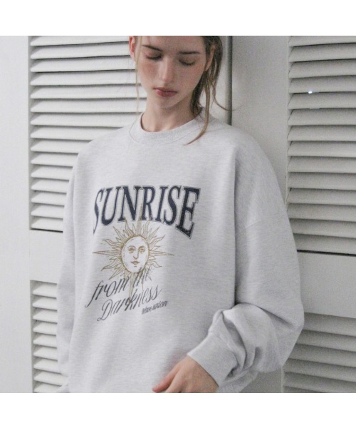 WAVE UNION（ウェーブユニオン）の「Sunrise Sweatshirt heather gray blue（スウェット・レディース・その他・1/2）」の2枚目の写真