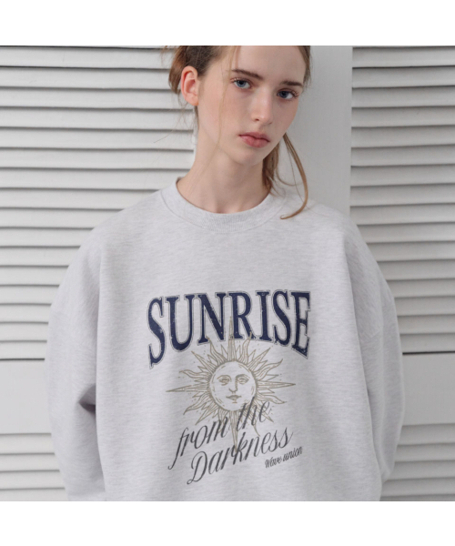 WAVE UNION（ウェーブユニオン）の「Sunrise Sweatshirt heather gray blue（スウェット・レディース・その他・1/2）」の3枚目の写真