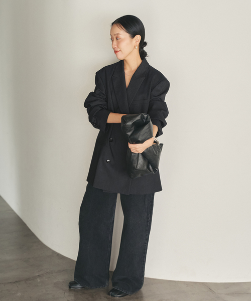 plage（プラージュ）の「mannish ジャケット（テーラードジャケット・レディース・ブラック/チャコールグレー・36/38）」の14枚目の写真