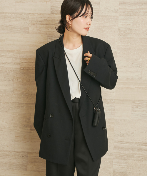 plage（プラージュ）の「mannish ジャケット（テーラードジャケット・レディース・ブラック/チャコールグレー・36/38）」の8枚目の写真