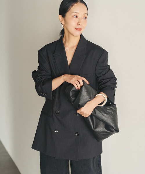 plage（プラージュ）の「mannish ジャケット（テーラードジャケット・レディース・ブラック/チャコールグレー・36/38）」の19枚目の写真