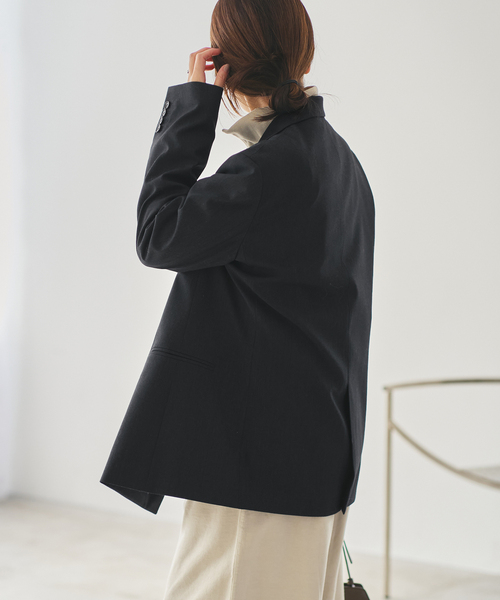 plage(プラージュ)の「mannish ジャケット(テーラードジャケット・レディース・ブラック/チャコールグレー・36/38)」の7枚目の写真