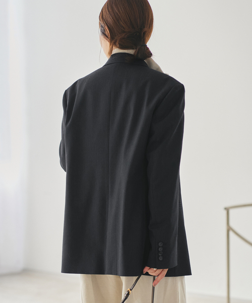 plage(プラージュ)の「mannish ジャケット(テーラードジャケット・レディース・ブラック/チャコールグレー・36/38)」の8枚目の写真