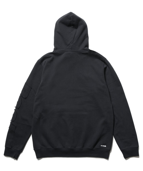 F.C.Real Bristol（エフシーレアルブリストル）の「CUT-OFF LOGO SWEAT HOODIE（パーカー・メンズ・ブラック/ブルー/オフホワイト/レッド・SMALL/MEDIUM/LARGE/X-LARGE/XX-LARGE）」の6枚目の写真