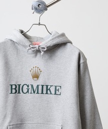 BIGMIKE 裏毛 プリント長袖パーカー/フーディー