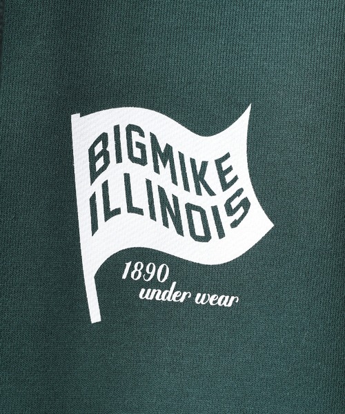BIG MIKE(ビッグマイク)の「BIGMIKE 裏毛 プリント長袖パーカー/フーディー(パーカー・レディース・グリーン系1/ホワイト/グレー系/ブラック系2/ブラック系1/ブラック系/ブラック/アッシュグレー/杢グレー/グリーン/グリーン系・XL/L/M)」の21枚目の写真