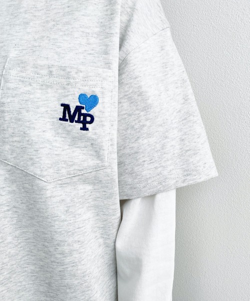 moment+(モーメントプラス)の「レイヤードライク配色ポケット刺繍ロンT(Tシャツ/カットソー・レディース・ネイビー/オートミール/オフホワイト・M)」の21枚目の写真