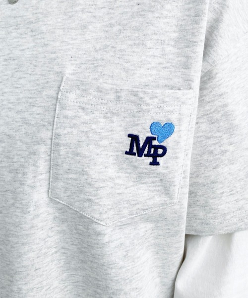 moment+(モーメントプラス)の「レイヤードライク配色ポケット刺繍ロンT(Tシャツ/カットソー・レディース・ネイビー/オートミール/オフホワイト・M)」の22枚目の写真