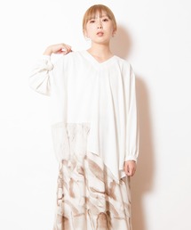 OSMOSIS | アシンメトリーレース切替ブラウス(シャツ/ブラウス)
