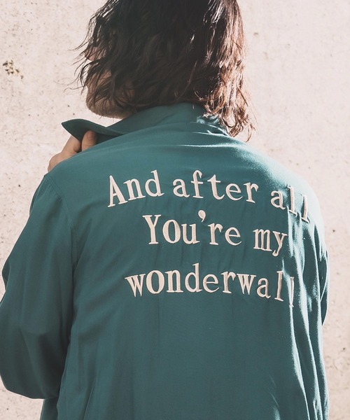 WONDER WALL MOTEL（ワンダーウォールモーテル）の「mj11320-EMBROIDERY COATCH JACKET コーチジャケット(26SSJK005)（ブルゾン・メンズ・ブラック/グリーン・M/S/XL/L）」の2枚目の写真