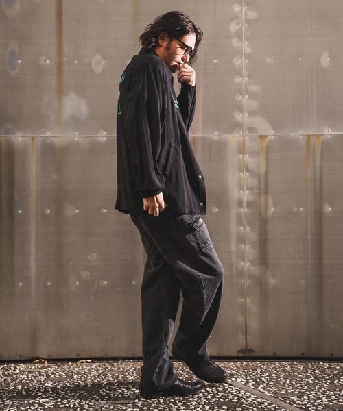 WONDER WALL MOTEL（ワンダーウォールモーテル）の「mj11320-EMBROIDERY COATCH JACKET コーチジャケット(26SSJK005)（ブルゾン・メンズ・ブラック/グリーン・M/S/XL/L）」の7枚目の写真