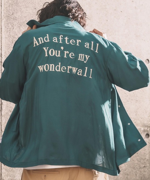 WONDER WALL MOTEL（ワンダーウォールモーテル）の「mj11320-EMBROIDERY COATCH JACKET コーチジャケット(26SSJK005)（ブルゾン・メンズ・ブラック/グリーン・M/S/XL/L）」の12枚目の写真