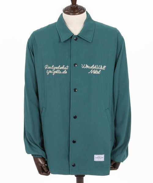 WONDER WALL MOTEL（ワンダーウォールモーテル）の「mj11320-EMBROIDERY COATCH JACKET コーチジャケット(26SSJK005)（ブルゾン・メンズ・ブラック/グリーン・M/S/XL/L）」の18枚目の写真