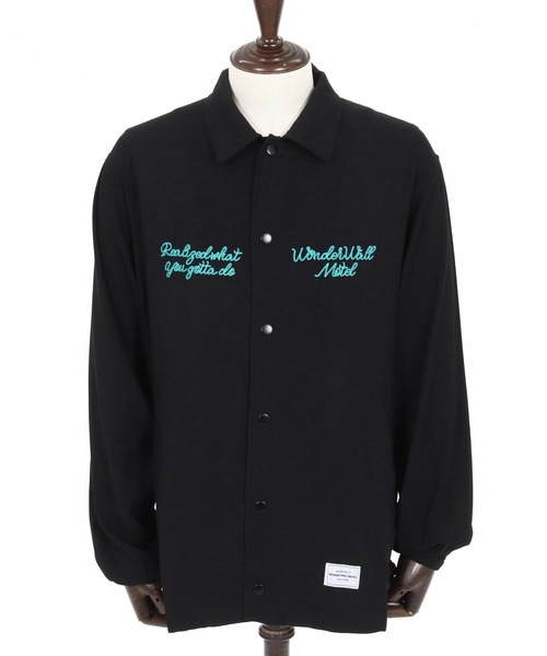 WONDER WALL MOTEL（ワンダーウォールモーテル）の「mj11320-EMBROIDERY COATCH JACKET コーチジャケット(26SSJK005)（ブルゾン・メンズ・ブラック/グリーン・M/S/XL/L）」の20枚目の写真