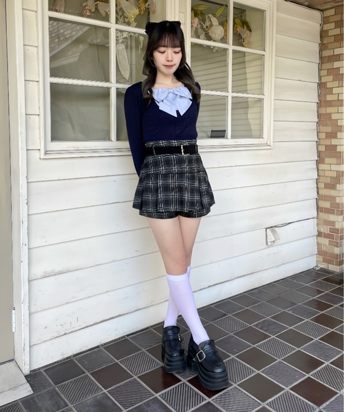 abc une face(アーベーセーアンフェイス)の「リボンレイヤードトップス(Tシャツ/カットソー・レディース・ブラック/ブラック系その他/ネイビー/ホワイト/ピンク・FREE)」の16枚目の写真