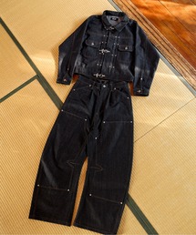 kutir（クティール）の「FIREMAN STUDS DESIGN ASSORTED SHORT JACKET／ファイヤーマンスタッズデザインアソートショートジャケット（デニムジャケット）」