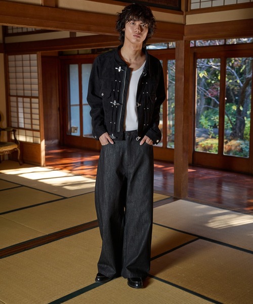 kutir（クティール）の「FIREMAN STUDS DESIGN ASSORTED SHORT JACKET／ファイヤーマンスタッズデザインアソートショートジャケット（デニムジャケット・メンズ・ブラウン/ブラック/ブラック系/インディゴブルー・MEDIUM/LARGE）」の11枚目の写真