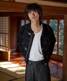 kutir（クティール）の「FIREMAN STUDS DESIGN ASSORTED SHORT JACKET／ファイヤーマンスタッズデザインアソートショートジャケット（デニムジャケット）」