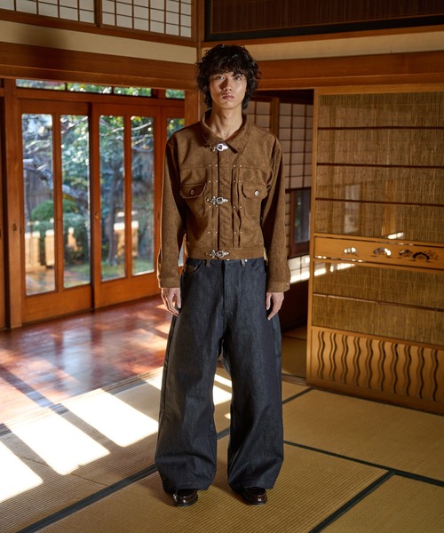 kutir（クティール）の「FIREMAN STUDS DESIGN ASSORTED SHORT JACKET／ファイヤーマンスタッズデザインアソートショートジャケット（デニムジャケット・メンズ・ブラウン/ブラック/ブラック系/インディゴブルー・MEDIUM/LARGE）」の22枚目の写真