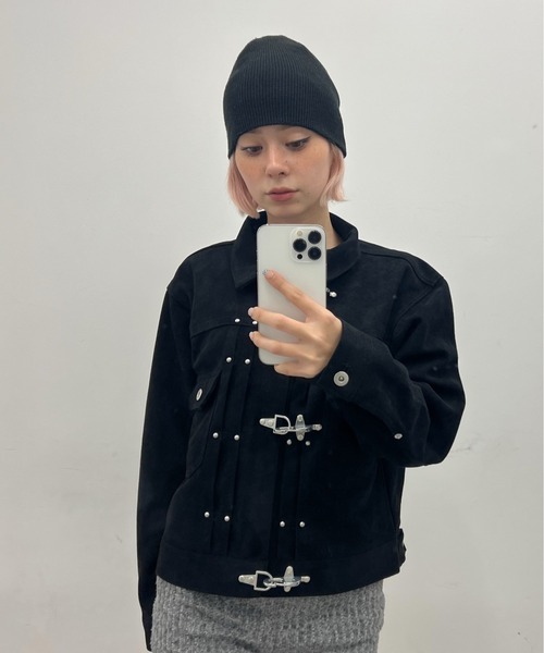 kutir（クティール）の「FIREMAN STUDS DESIGN ASSORTED SHORT JACKET／ファイヤーマンスタッズデザインアソートショートジャケット（デニムジャケット・メンズ・ブラウン/ブラック/ブラック系/インディゴブルー・MEDIUM/LARGE）」の20枚目の写真