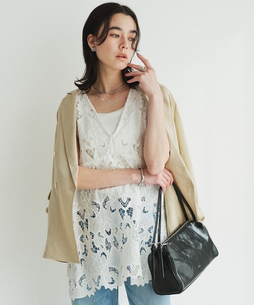 新品Rirandture レースノースリブラウス♡ 新品未使用 Rirandtureリランドチュール レース襟 ノースリーブ
