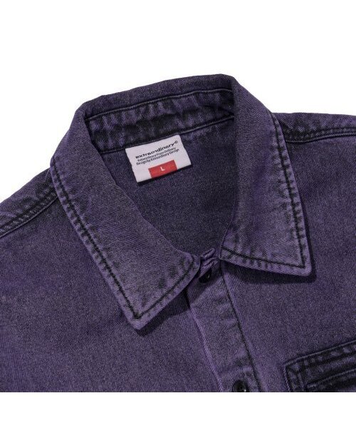 EXTRAORDINARY(エクストラオーディナリー)の「ACID WASHED POCKET SHIRT PURPLE(シャツ/ブラウス・メンズ・その他・M/L/XL)」の3枚目の写真