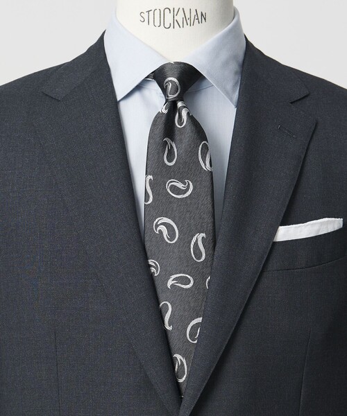 green label relaxing（グリーンレーベルリラクシング）の「GLR ジャパン ヴィンテージ 8.0cm ペイズリー ネクタイ（ネクタイ・メンズ・ピンク/ベージュ/ネイビー/ダークグレー・FREE）」の2枚目の写真