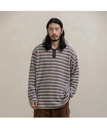 RUGGED HOUSE（ラギッドハウス）の「ジェイストライプカラー裏起毛ロングスリーブ2カラー（ポロシャツ）」
