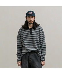 RUGGED HOUSE（ラギッドハウス）の「ジェイストライプカラー裏起毛ロングスリーブ2カラー（ポロシャツ）」