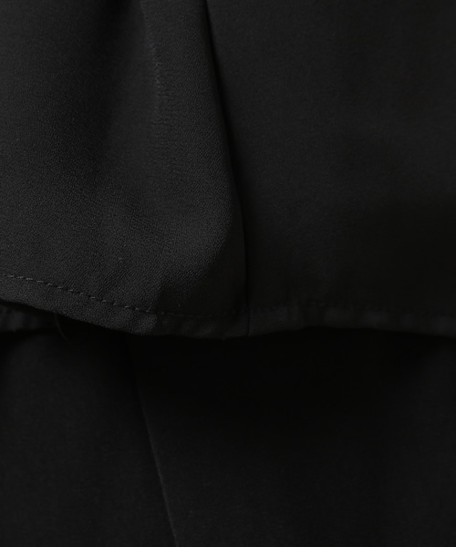 INTERPLANET（インタープラネット）の「シフォンストレッチ袖フリルセットアップ（セットアップ・レディース・ベージュ/ネイビー/ブラック・FREE）」の8枚目の写真