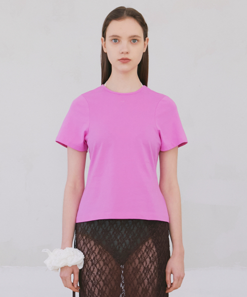 POEV(ポエブ)の「Poev Arched T-Shirt - Purple Pink(Tシャツ/カットソー・レディース・その他・M/S)」の2枚目の写真