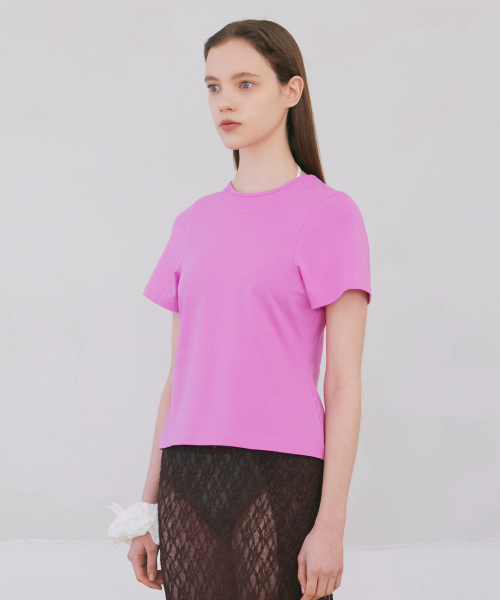 POEV(ポエブ)の「Poev Arched T-Shirt - Purple Pink(Tシャツ/カットソー・レディース・その他・M/S)」の3枚目の写真