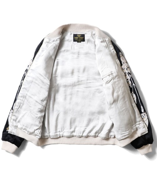 HOUSTON（ヒューストン）の「HOUSTON ヴィンテージ加工スカジャン(ALASKA)（スカジャン・メンズ・ブラック・MEDIUM/X-LARGE/XX-LARGE/LARGE）」の6枚目の写真