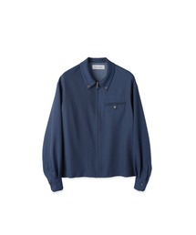 CULLNI | Faux Denim Button-Tab Pocket Zip Up Shirt(シャツ/ブラウス)