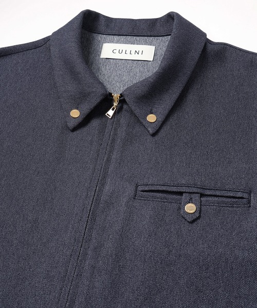 CULLNI(クルニ)の「Denim Like Button-Tab Pocket Zip Up Shirt(シャツ/ブラウス・メンズ・ネイビー/ブルー/ブラック・2/1/0)」の13枚目の写真