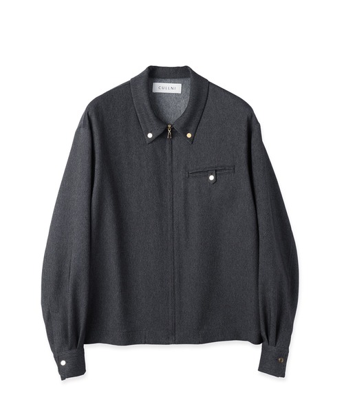 CULLNI(クルニ)の「Faux Denim Button-Tab Pocket Zip Up Shirt(シャツ/ブラウス・メンズ・ネイビー/ブルー/ブラック・2/1/0)」の17枚目の写真