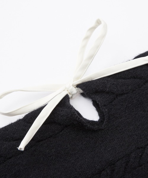 Ribbon Balloon Cutout Dress（ワンピース）｜andwang（アンドワン）の