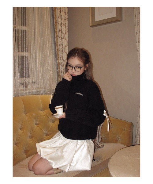 Ribbon Balloon Cutout Dress（ワンピース）｜andwang（アンドワン）の