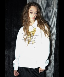 EKCOOKIES（イーケークッキーズ）の「【RC.THREEPAPER】ゴールドリボンプリント ルーズスウェット（スウェット）」