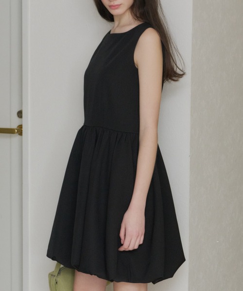 GIUNON（ジウノン）の「2way switching balloon dress / 2way切り替えバルーンワンピ（ワンピース・レディース・ブラック・0/1）」の19枚目の写真