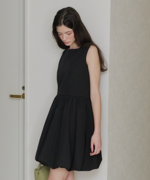 GIUNON（ジウノン）の「2way switching balloon dress / 2way切り替えバルーンワンピ（ワンピース・レディース・ブラック・0/1）」の22枚目の写真