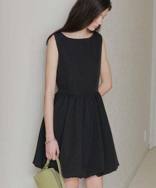 GIUNON（ジウノン）の「2way switching balloon dress / 2way切り替えバルーンワンピ（ワンピース・レディース・ブラック・0/1）」の21枚目の写真