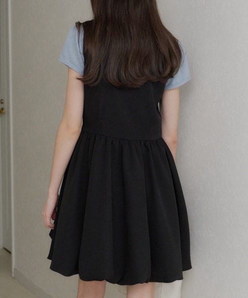 GIUNON（ジウノン）の「2way switching balloon dress / 2way切り替えバルーンワンピ（ワンピース・レディース・ブラック・0/1）」の5枚目の写真