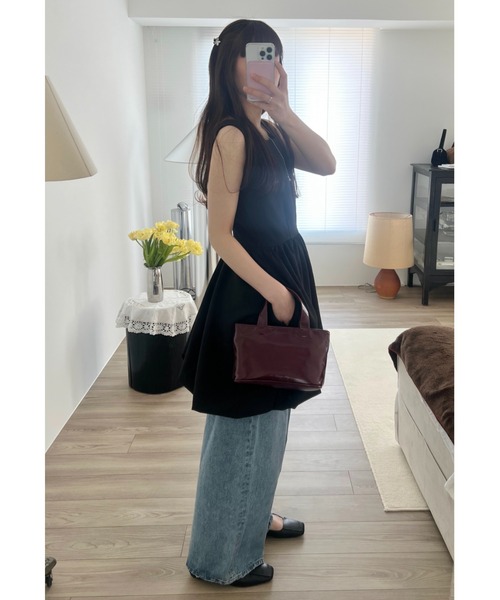 GIUNON（ジウノン）の「2way switching balloon dress / 2way切り替えバルーンワンピ（ワンピース・レディース・ブラック・0/1）」の10枚目の写真