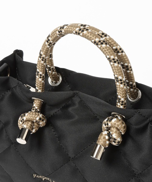 BAYFLOW（ベイフロー）の「[軽量キルト素材]刺繍ロゴキルトショルダー（ショルダーバッグ・レディース・グレー/オフホワイト/ライトブルー/ブラック・FREE）」の12枚目の写真